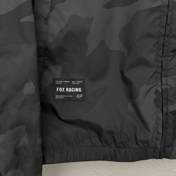 Fox Racing Men's Size Small Moth Camo Windbreaker Jacket Hooded Lightweight - Picture 4 of 14